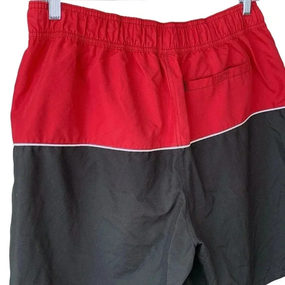 DreamWave Swim Trunks Board Shorts Size L Colorblock Black Red Brief Build In - Picture 8 of 14